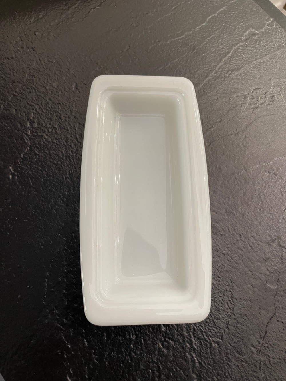 #1 Pyrex White Butter Dish Bottom Rectangular Serving Dish #1